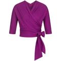 Women's Pink / Purple Wrap Top Hot Pink Extra Large Marianna Déri