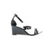 Ted Baker London Wedges: Black Solid Shoes - Women's Size 36.5 - Open Toe