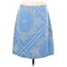 Ann Taylor Casual Skirt: Blue Bottoms - Women's Size 8