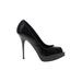 Steve Madden Heels: Pumps Platform Cocktail Party Black Print Shoes - Women's Size 6 1/2 - Round Toe