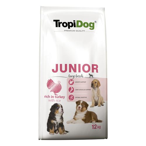 2x 12kg Premium Junior Large Truthahn & Reis Tropidog Hundefutter trocken