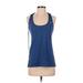 Lorna Jane Active Active Tank Top: Blue Solid Activewear - Women's Size Small