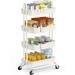 COOREL 44.09" H x 16.65" W Utility Cart w/ Wheels in White | 44.09 H x 16.65 W x 14.13 D in | Wayfair DTVB0BP6X9P4R