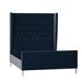 Kristin Drohan Collection Charlene Tufted Upholstered Standard Bed Upholstered, Cotton in Blue | 78 H x 71 W x 88 D in | Wayfair