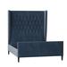 Kristin Drohan Collection Charlene Tufted Upholstered Standard Bed Upholstered in Blue | 78 H x 87 W x 88 D in | Wayfair CHARLENE_BED_K_TVLP_SHGR