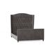 Kristin Drohan Collection Charles Tufted Standard Bed Performance Fabric/Upholstered/Velvet/Polyester in Black | 70 H x 83 W x 90 D in | Wayfair