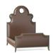 Kristin Drohan Collection Denise Upholstered Standard Bed Faux leather in Brown | 84 H x 77 W x 90 D in | Wayfair DENISE_BED_CK_LEACHO_WL