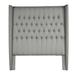 Kristin Drohan Collection Charlene Upholstered Wingback Headboard Cotton in Gray/Brown | 78 H x 87 W x 11 D in | Wayfair