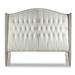 Kristin Drohan Collection Charles King Upholstered Wingback Headboard Cotton in Gray | 70 H x 83 W x 11 D in | Wayfair CHARLES_HDBRD_CK_CVFLN_NONE