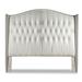 Kristin Drohan Collection Charles Upholstered Wingback Headboard Cotton in Gray | 70 H x 87 W x 11 D in | Wayfair CHARLES_HDBRD_K_CVFLN_.5BK