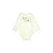 Just One You Made by Carter's Long Sleeve Onesie: White Polka Dots Bottoms - Size 9 Month