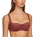 Meleneca-Soutien-gorge balconnet avec bretelles rembourrées pour femme demi-tasse armatures