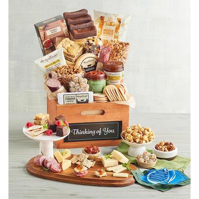 Grand "Thinking Of You" Gift Basket With Personalized Teardrop Ornament, Family Item Gifts Keepsakes Personalized Gifts Food Gourmet Assorted Foods by Harry & David