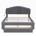 Latitude Run® Sloten Upholstered Platform Storage Bed Upholstered, Leather in Gray | 41.9 H x 62.2 W x 83.5 D in | Wayfair