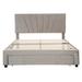 Latitude Run® Baltique Upholstered Bed Frame w/ Headboard Upholstered in Gray | 48.71 H x 62.31 W x 82.31 D in | Wayfair