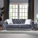 Rosdorf Park Kedzior 90.7 Velvet in Gray | 33 H x 90.7 W x 36 D in | Wayfair Sofas D03CC1A287D5441E80E80A6A76AE0C2C