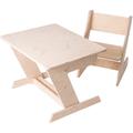 Table et chaise Montessori enfant effet bois naturel