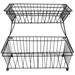 2 Tier Kitchen Countertop Fruit Storage Basket Bowl