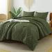 3 Pieces Chevron Tufted Vintage Comforter Sets