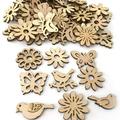 Qyiloy 50PCS Wooden Christmas Decorations Tree Ornaments Santa Claus Deer New Year Gift
