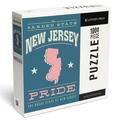 Lantern Press 1000 Piece Jigsaw Puzzle New Jersey State Pride Urban Traveler Pink and Blue Press Art