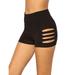 Outfmvch Womens Shorts Workout Shorts Women Women Solid Cut Out Hole Hollow Out Leggings Sports Casual Cycling Short Pants Workout Shorts Black L