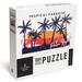 Lantern Press 1000 Piece Jigsaw Puzzle Palm Desert California Tropical Paradise Palm Trees and Sunset Distressed