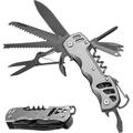 Swiss Style Pocket Knife Multitool Folding Kinfe Gift for Men Dad Daily Use Outdoor Camping Hiking (Gray)