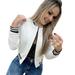 Wendunide 2024 Clearance Sales Cardigan Womens Tops Women s Long Sleeve Baseball Shirt Zip Jacket Baseball Jacket Casual Jacket Womens Cardigan White XXL