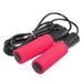 Basics Standard Jump Rope Adjustable Tangle-Free Skipping Rope with Steel Wire for Men Women - Black red