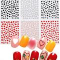 Cute Heart-shaped Nails 3D Color Hollow Love Design Nails Simple Hollow Love Nail Stickers Pink Nail Decoration Stickers