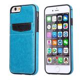 Leather Case for iPhone 6/6S/SE (2020)/SE (2022) - Card ID Slots Wallet Cover Skin fits iPhone 6/6S/SE (2020)/SE (2022) Models