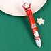 Holloyiver Christmas Ballpoint Pen for Kids 10 in 1 Multicolor Retractable Ballpoint Pen Multicolor Series Pens Christmas Tree Santa Snowman Pens for Christmas Office School Party Gift