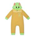Infant Grogu Green The Mandalorian Child Hoodie Full-Zip Long Sleeve Jumper