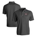 Men's Cutter & Buck Heather Black Big 12 Gear Pike Eco Symmetry Print Stretch Recycled Polo
