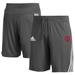 Men's adidas Gray Indiana Hoosiers Sideline Three-Stripe Knit Shorts
