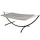 Double Hammock with Stand 200x120cm Metal Outdoor Frame Freestanding Garden Rack - grau