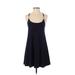 Boston Proper Casual Dress - Mini Scoop Neck Sleeveless: Blue Solid Dresses - Women's Size 2