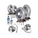 2012 Dodge Grand Caravan Front and Rear Brake Pad and Rotor and Wheel Hub Kit - Detroit Axle