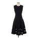 Jason Wu Collective Casual Dress - A-Line Crew Neck Sleeveless: Black Solid Dresses - Women's Size 2