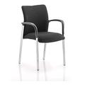 Academy BR000003 Visitor Fabric Back Chair with Arms - Black