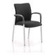 Academy BR000003 Visitor Fabric Back Chair with Arms - Black