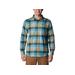 Columbia Cornell Woods Flannel Long Sleeve Shirt - Mens Stone Blue Buffalo Check Extra Large 1617951460StnBlBflChckXL