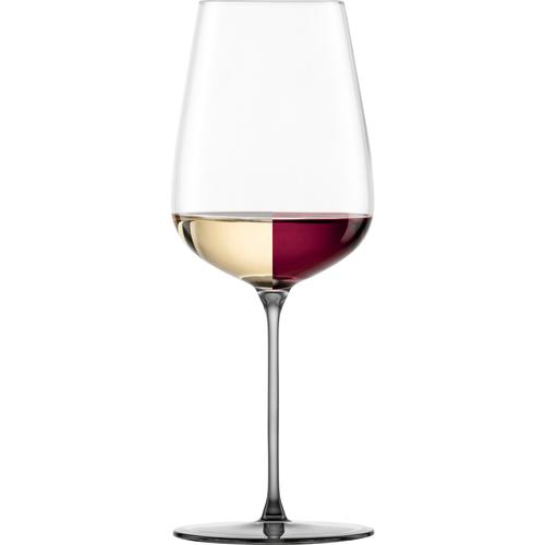 „Weinglas EISCH „“INSPIRE SENSISPLUS, Made in Germany““ Trinkgefäße Gr. Ø 9,1 cm x 23,7 cm, 580 ml, 2 tlg., grau Weingläser und Dekanter die Veredelung der Stiele erfolgt in Handarbeit, 2-teilig“