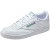 Sneaker REEBOK CLASSIC "CLUB C 85", Gr. 37,5, grün (weiß, grün), Leder, sportlich, Schuhe