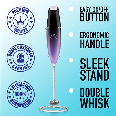 Zulay Kitchen Handheld Milk Frother Stainless Stee...
