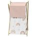 Sweet Jojo Designs Boho Rainbow Laundry Hamper Wood/Mesh/Fabric in Brown/Pink | 26.5 H x 16 W x 15.5 D in | Wayfair Hamper-BohoRainbow