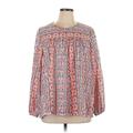 Weekend Suzanne Betro Long Sleeve Blouse: Pink Tops - Women's Size 1X