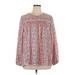 Weekend Suzanne Betro Long Sleeve Blouse: Pink Tops - Women's Size 1X