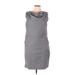 Gap Casual Dress - Sheath High Neck Sleeveless: Gray Print Dresses - Women's Size 12